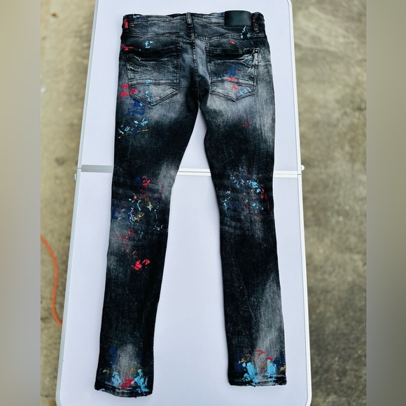 Jordan Craig Stressed Denim Jeans | Blck/Striped | Size 30/32 - Picture 5 of 6